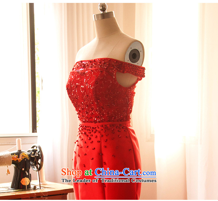 The 2015 new HIV wedding Charlotte a shoulder crowsfoot dinner dress field service bridal dresses bows elegant red L picture, prices, brand platters! The elections are supplied in the national character of distribution, so action, buy now enjoy more preferential! As soon as possible.