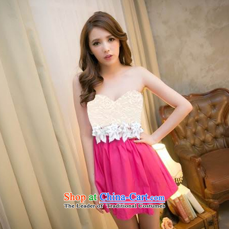 El Yang  2015 new sexy dress wiping the chest lace umbrella with black dress code, Yang are , , , shopping on the Internet