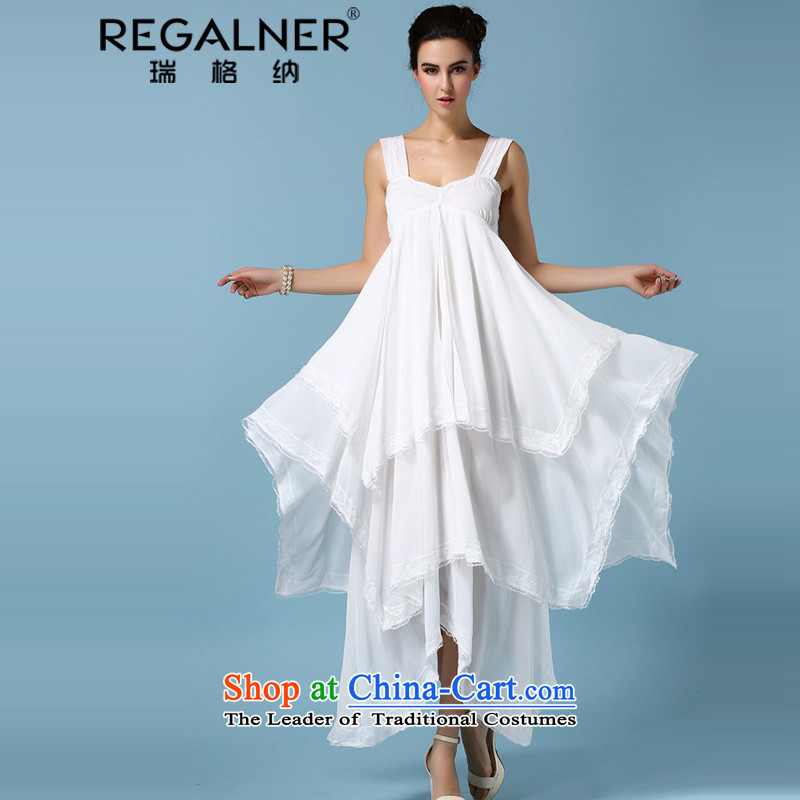 Rui, 2015 Spring/Summer luxury split level long skirt wiping the chest under the rules do not dress petticoats lace large apron skirt resort White XL, Sui, REGALNER () , , , shopping on the Internet