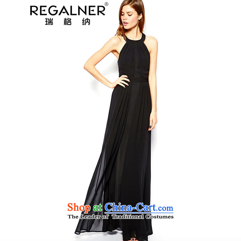 Rui, 2015 Spring/Summer sexy new small black skirt dresses, under the three-tier hundreds pleated skirts dresses Black XL, Wagner (REGALNER rui) , , , shopping on the Internet