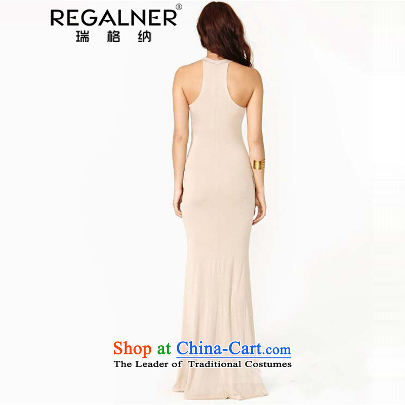Rui, 2015 Summer Western Wind nightclubs and sexy stitching crowsfoot long skirt dresses to drag the picture color , L, skirts, (REGALNER) , , , shopping on the Internet