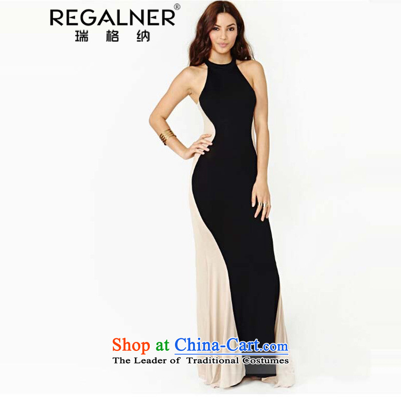 Rui, 2015 Summer Western Wind nightclubs and sexy stitching crowsfoot long skirt dresses to drag the picture color , L, skirts, (REGALNER) , , , shopping on the Internet