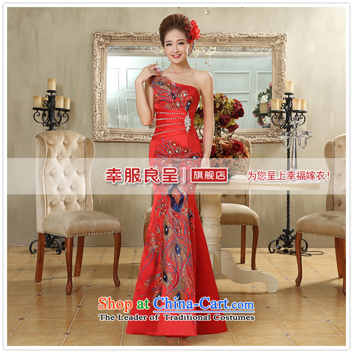 The privilege of serving-leung 2015 new marriages red long single Sau San shoulder will dress bows services red , prices, picture XL brand platters! The elections are supplied in the national character of distribution, so action, buy now enjoy more preferential! As soon as possible.