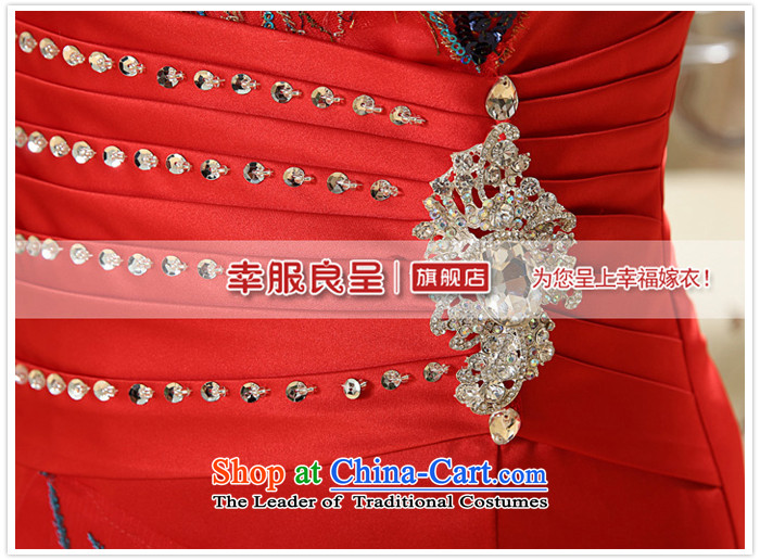 The privilege of serving-leung 2015 new marriages red long single Sau San shoulder will dress bows services red , prices, picture XL brand platters! The elections are supplied in the national character of distribution, so action, buy now enjoy more preferential! As soon as possible.