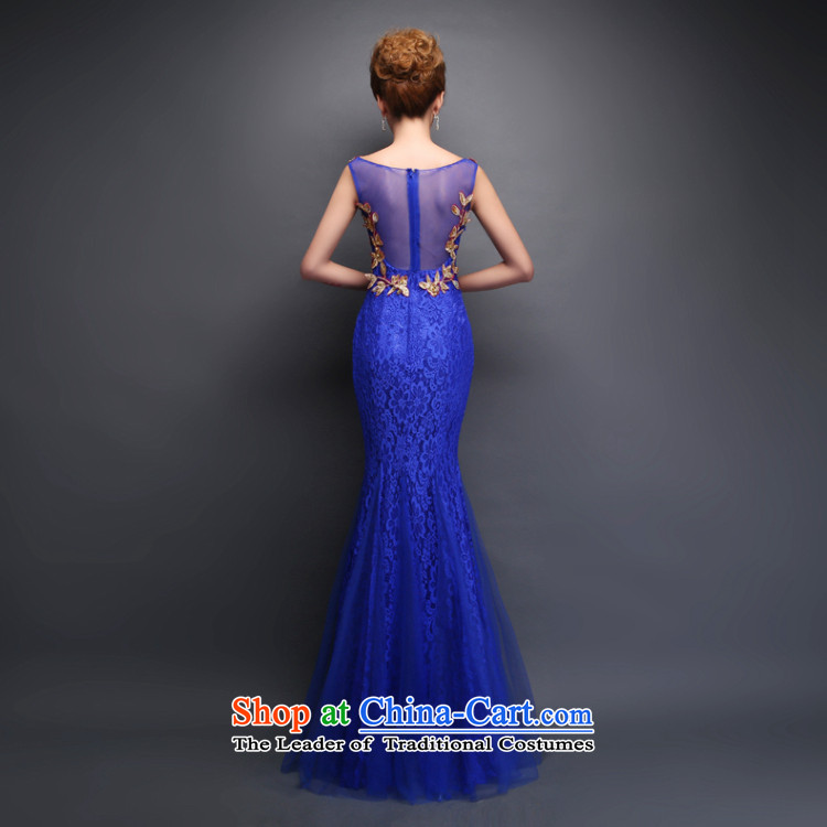 Time Syrian evening dresses long will the girl brides Sau San dress crowsfoot annual meeting women's dresses blue S picture, prices, brand platters! The elections are supplied in the national character of distribution, so action, buy now enjoy more preferential! As soon as possible.