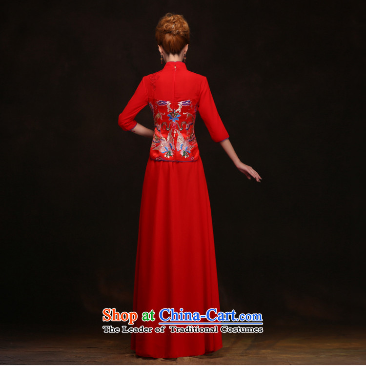 The Syrian-soo wo service hour Red Chinese qipao gown of nostalgia for the bridal dresses wedding longfeng bows to use the new 2015 bows services cheongsam dress red XXL picture, prices, brand platters! The elections are supplied in the national character of distribution, so action, buy now enjoy more preferential! As soon as possible.