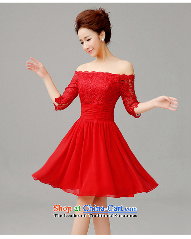 Time of Red Dress Short Syrian wedding dress one Field Service bows bride Sau San shoulder lace chiffon skirt S picture, prices, brand platters! The elections are supplied in the national character of distribution, so action, buy now enjoy more preferential! As soon as possible.
