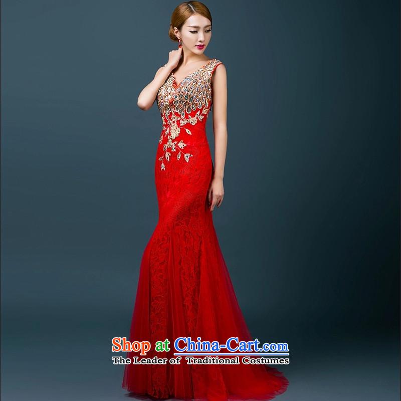 7 7 color tone evening dresses 2015 new long service bridal dresses bows crowsfoot shoulders lace stylish wedding dress winter L028 wine red short) S, 7 color 7 Tone , , , shopping on the Internet