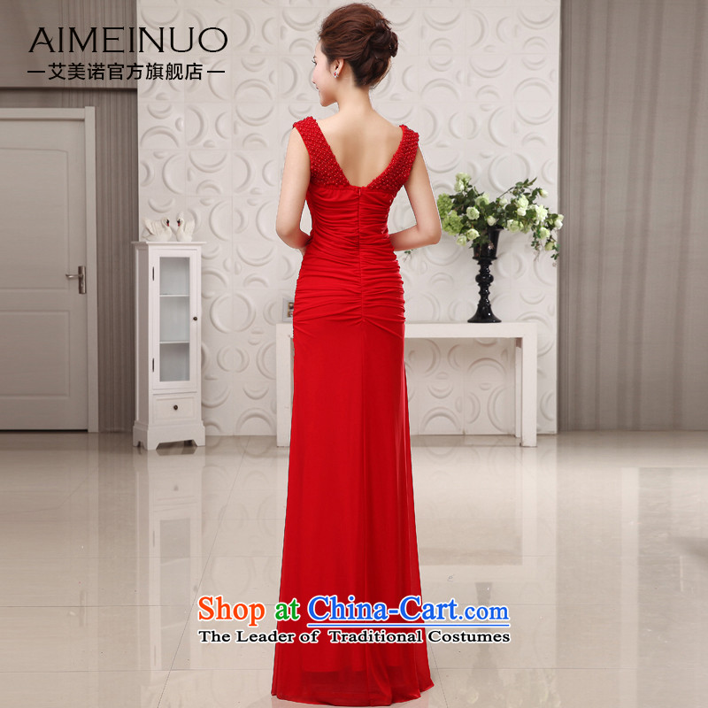 The HIV NEW 2015 marriages evening dresses dual shoulder length of nail pearl stylish serving drink package and thin L0047 Sau San video red L code ( 2.1 foot ) HIV waist miele shopping on the Internet has been pressed.