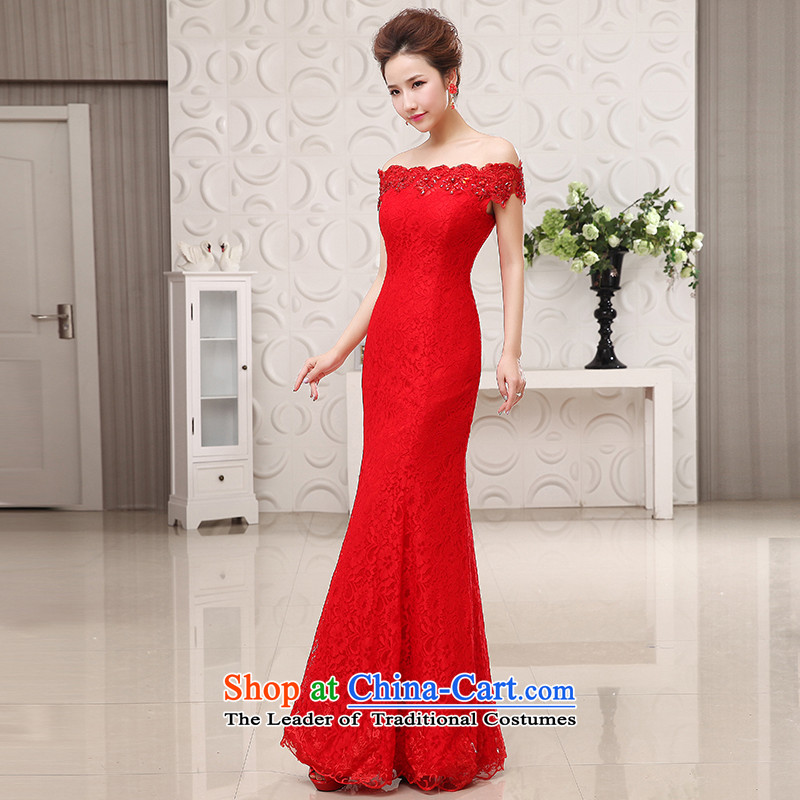 The HIV new bride dresses 2015 package and video thin sexy crowsfoot slotted shoulder straps lace flowers bows L0049 Service  Code (S waistline red 1.9 feet ), HIV Miele shopping on the Internet has been pressed.