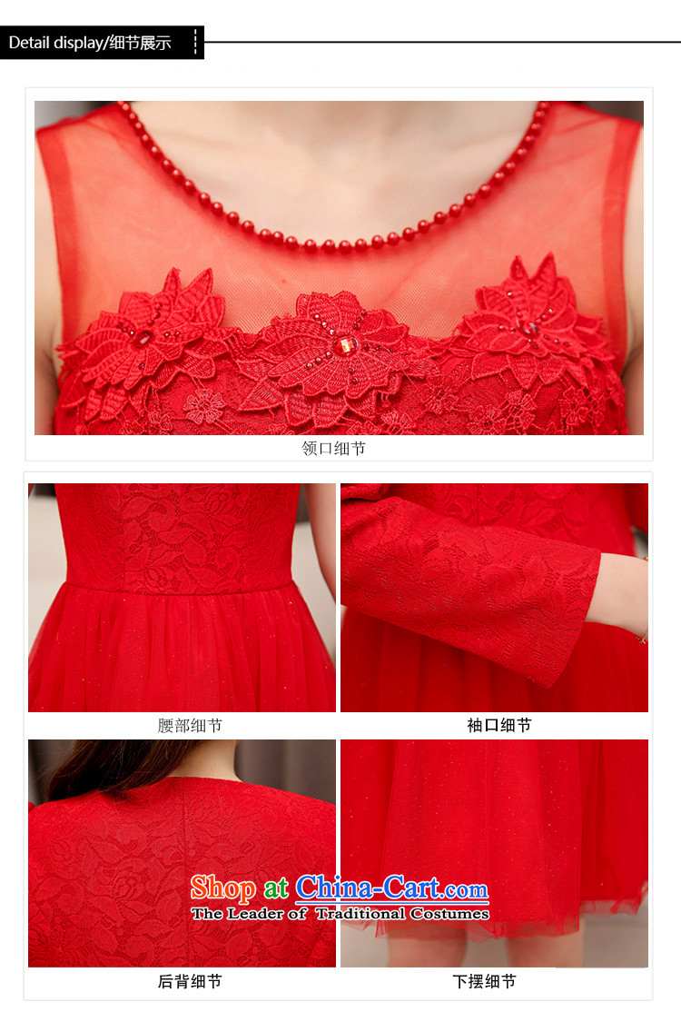 Mindful that the spring 2015 terrace new Korean small jacket married women Sau San bridesmaid dinner will be small dress lace dresses two-piece set with solid red dress vest L picture, prices, brand platters! The elections are supplied in the national character of distribution, so action, buy now enjoy more preferential! As soon as possible.