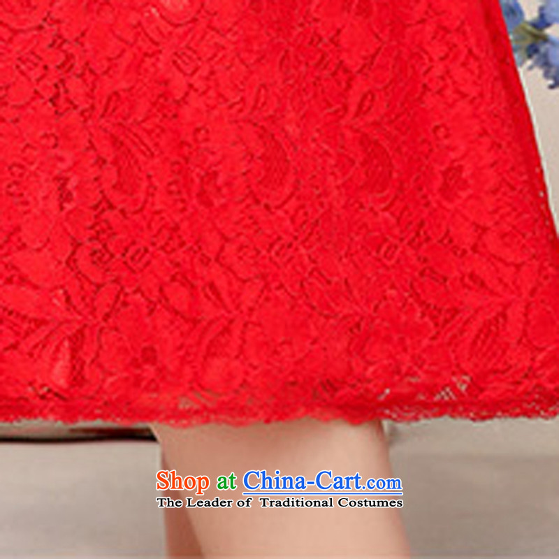 Caesar 242 dress engraving sleeves 9 long-sleeved Invisible Zipper lace Foutune of bride bows back to door service banquet dance evening dress annual red L,TRIUMPHANTKS,,, shopping on the Internet