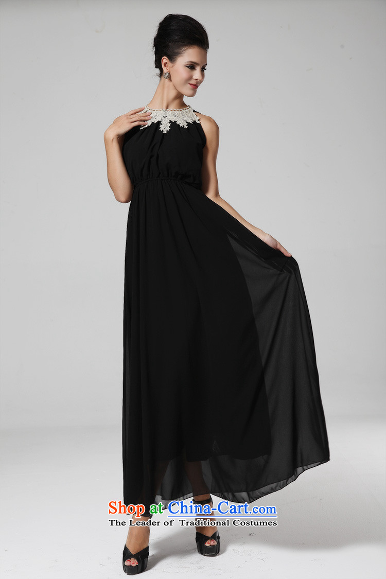 Rui, 2015 banquet dress skirt covered shoulders metal collar fringe Foutune of large dragging long skirt skirt black L picture, prices, brand platters! The elections are supplied in the national character of distribution, so action, buy now enjoy more preferential! As soon as possible.