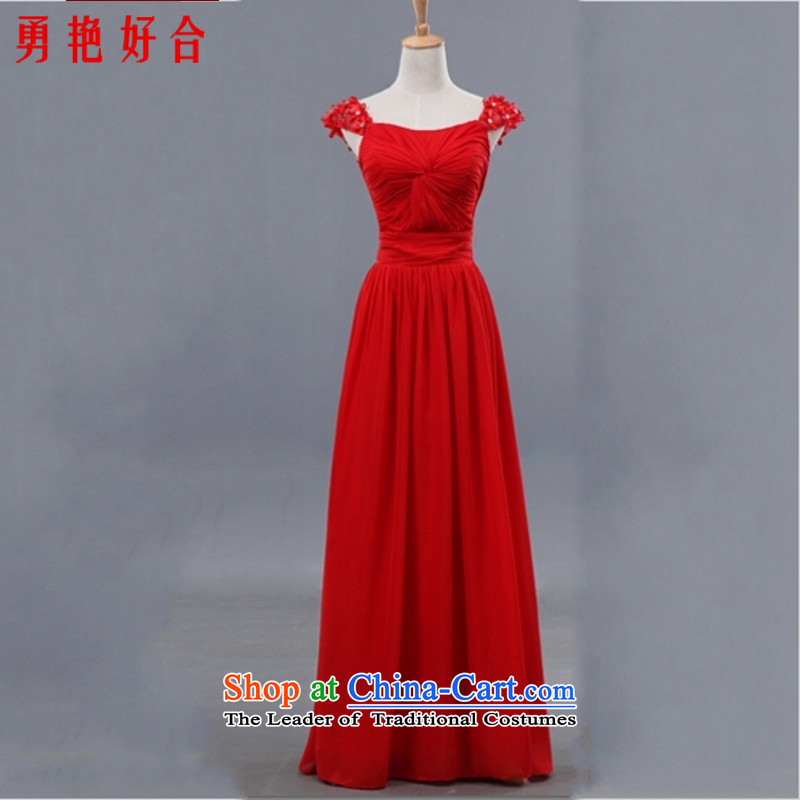 Liu Shih poem with stars dress long dropped events including dress champagne color red-white shoulders zipper foutune m white long XXL, Yong Yim Close shopping on the Internet has been pressed.
