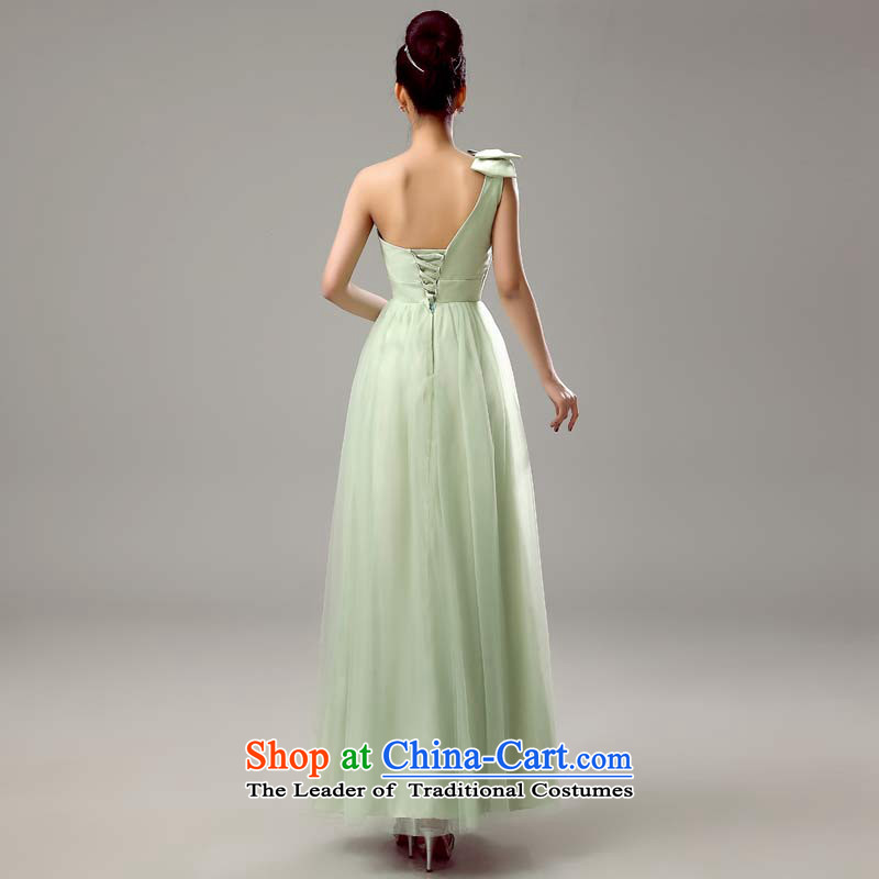 Doi m qi 2015 new bridesmaid mission dress spring and summer long bridesmaid services will marry sister skirt bridesmaid skirt women Sau San Guo green shoulder, L, M Qi , , , diana shopping on the Internet