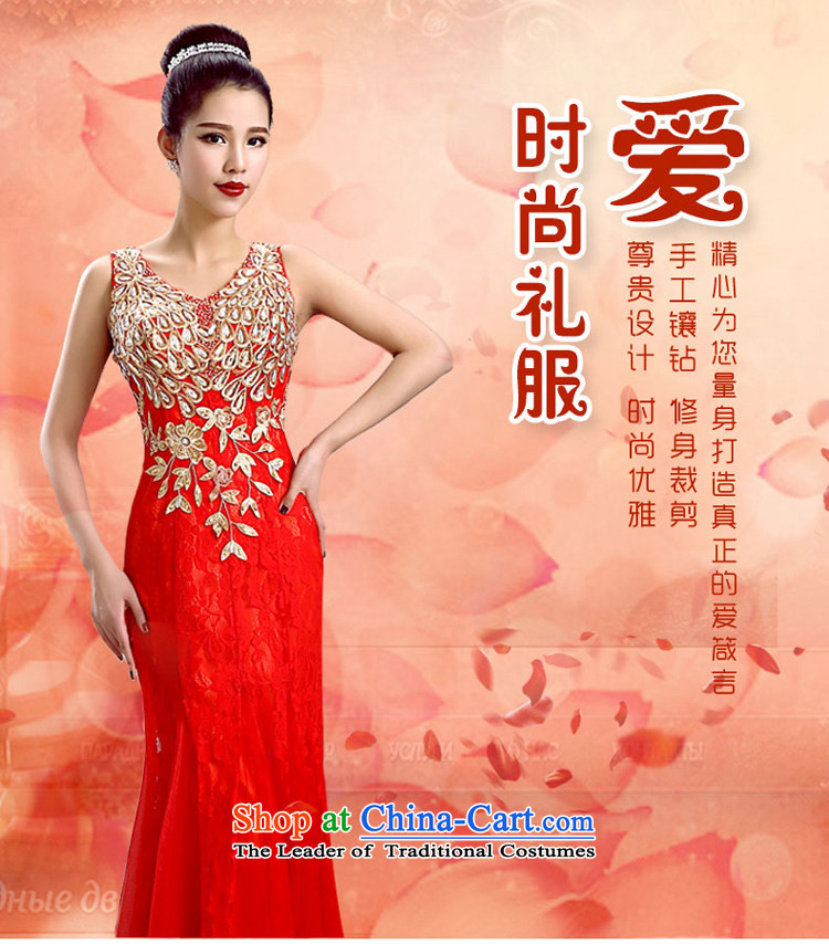 Doi m qi 2015 new shoulders V-Neck red long wedding dresses Bridal Services long marriage toasting champagne evening dresses red S picture, prices, brand platters! The elections are supplied in the national character of distribution, so action, buy now enjoy more preferential! As soon as possible.