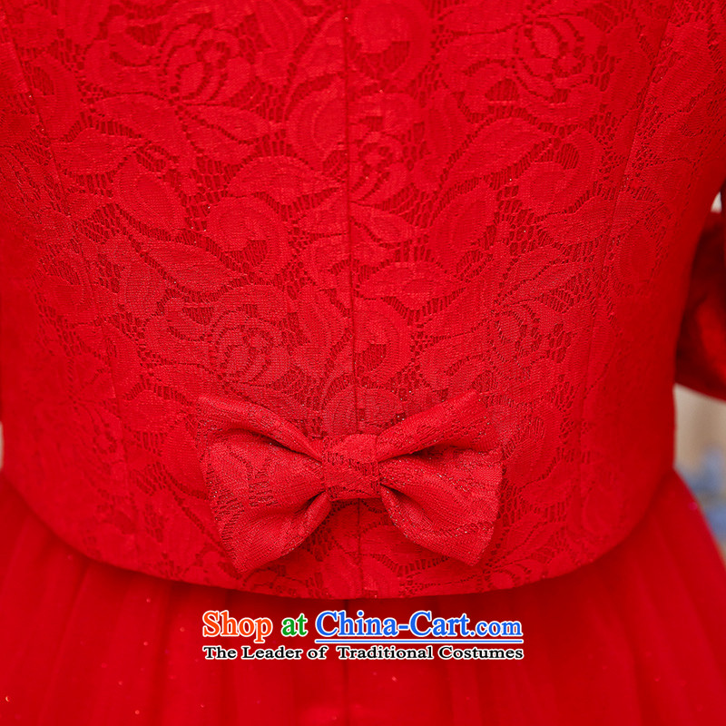The spring and autumn dreams new red dress marriage bows Service Bridal bridesmaid betrothal festival two kits red dress children red XXL, Bahia Dream , , , shopping on the Internet