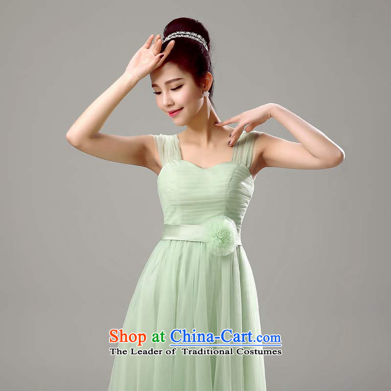 2015 Spring New bridesmaid dress V-neck, head of bridesmaid sister skirt evening dress annual fruit green lifting strap dresses, M, darling (BABY BPIDEB bride) , , , shopping on the Internet