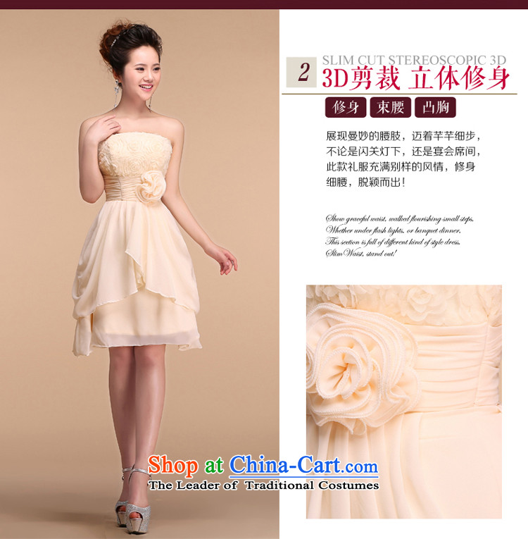  The new 2015 Martin Taylor champagne color and short of chest dress bridesmaid to female marriages bows services annual dinner dress uniform champagne color L picture, prices, brand platters! The elections are supplied in the national character of distribution, so action, buy now enjoy more preferential! As soon as possible.