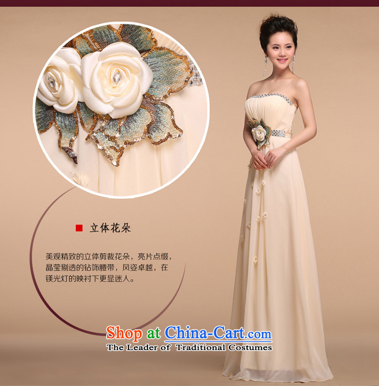 Martin Taylor bridesmaid dress long skirt to 2015 new bridesmaid mission champagne color and Chest Flower annual dinner dress female champagne color L picture, prices, brand platters! The elections are supplied in the national character of distribution, so action, buy now enjoy more preferential! As soon as possible.