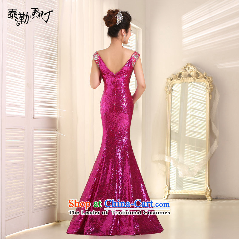 Martin Taylor new multi-color V-neck on chip dresses Sau San crowsfoot long marriages bows to the annual session of the dinner dress bridesmaid better red , L, Martin (TAILEMARTIN Taylor) , , , shopping on the Internet