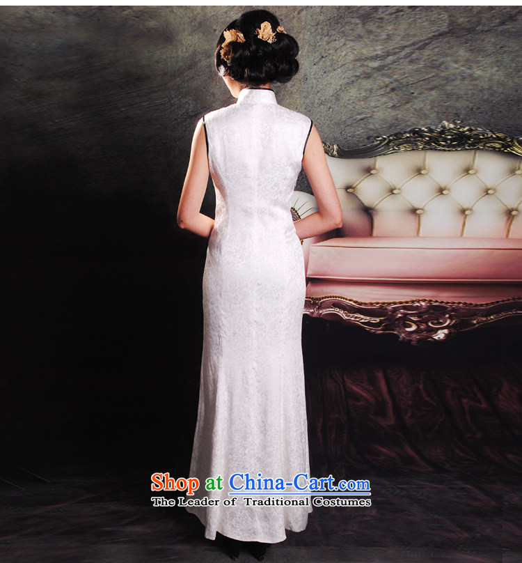 The new summer escape of qipao gown Chinese white gown、Qipao Length of crowsfoot manually Silk Cheongsam high-end custom white S 10 day shipping picture, prices, brand platters! The elections are supplied in the national character of distribution, so action, buy now enjoy more preferential! As soon as possible.