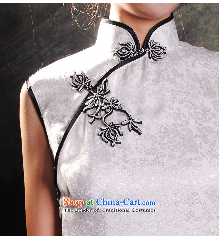 The new summer escape of qipao gown Chinese white gown、Qipao Length of crowsfoot manually Silk Cheongsam high-end custom white S 10 day shipping picture, prices, brand platters! The elections are supplied in the national character of distribution, so action, buy now enjoy more preferential! As soon as possible.