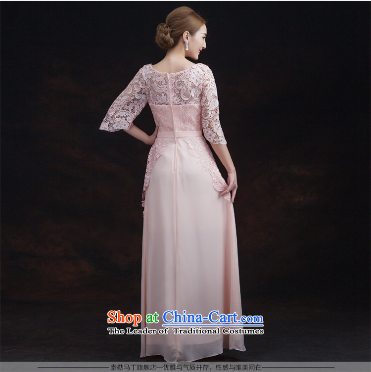 Martin Taylor multi-color new bride wedding dresses in long-sleeved round-neck collar lace bows annual service banquet evening dresses pink M picture, prices, brand platters! The elections are supplied in the national character of distribution, so action, buy now enjoy more preferential! As soon as possible.