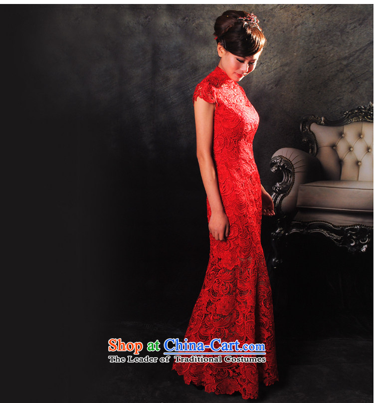 The new 2015-yat wedding dress water-soluble red lace retro-style palace to align crowsfoot wedding custom RED M 20 day shipping picture, prices, brand platters! The elections are supplied in the national character of distribution, so action, buy now enjoy more preferential! As soon as possible.