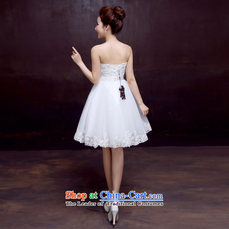 The dumping of the wedding dress summer wedding dresses new bride wiping the chest short 2015, integrated with short skirt as Sau San wedding female white S, soothe the wedding dress shopping on the Internet has been pressed.