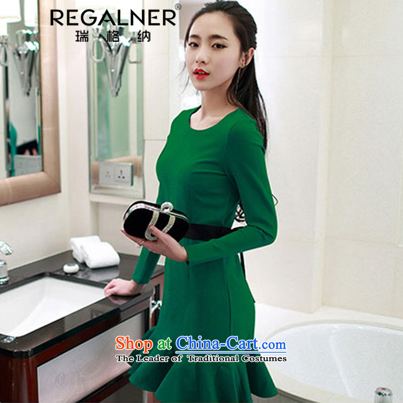 Rui, 2015 Fall/Winter Collections and sexy women's new name Yuan Appointments dress thick long-sleeved sexy package and ladies wear the sexy dresses Fluorescent Yellow M Wagner (REGALNER rui) , , , shopping on the Internet