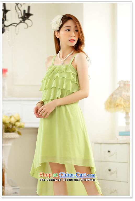 Hiv has been pretty and stylish qi dovetail skirt chiffon niba straps sister skirt dress dresses 9922A-1 fruit green XL Photo, prices, brand platters! The elections are supplied in the national character of distribution, so action, buy now enjoy more preferential! As soon as possible.