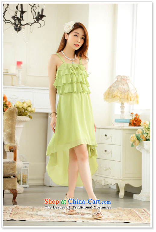 Hiv has been pretty and stylish qi dovetail skirt chiffon niba straps sister skirt dress dresses 9922A-1 fruit green XL Photo, prices, brand platters! The elections are supplied in the national character of distribution, so action, buy now enjoy more preferential! As soon as possible.