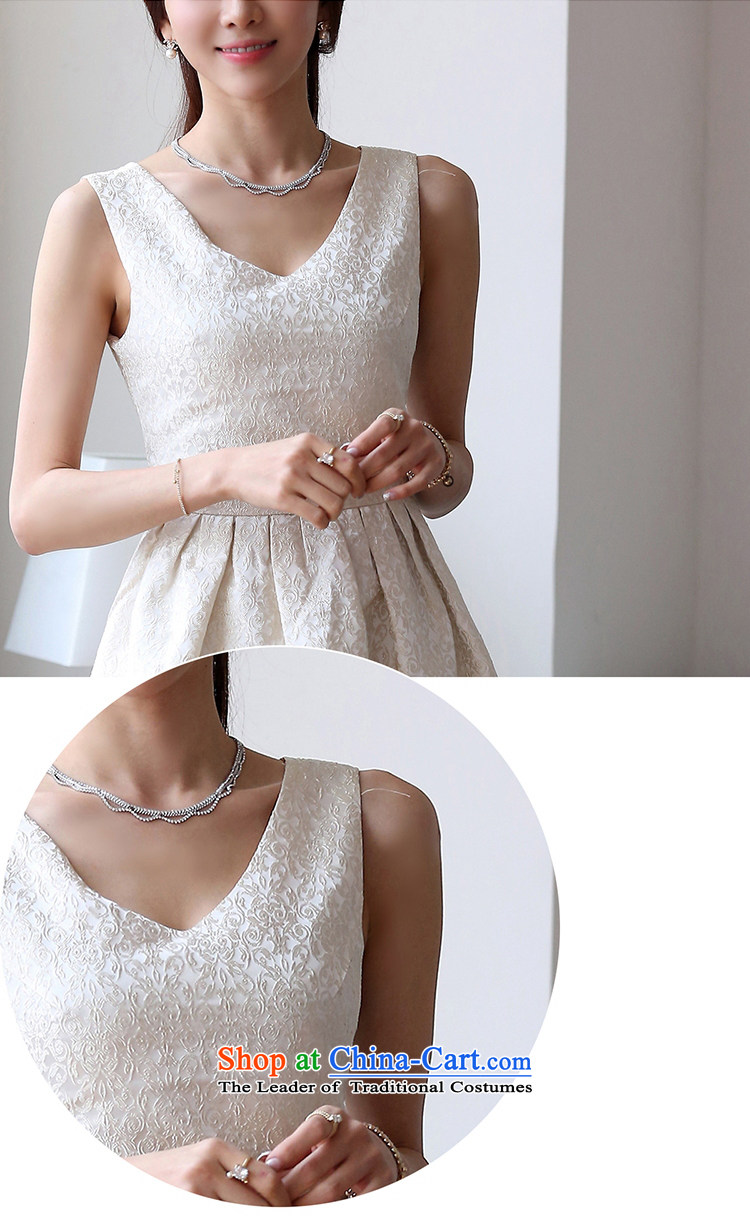 Hao Kai spring and summer 2015 Korean sweet stamp V-neck in the Sau San bridesmaid dress dresses m White L picture, prices, brand platters! The elections are supplied in the national character of distribution, so action, buy now enjoy more preferential! As soon as possible.
