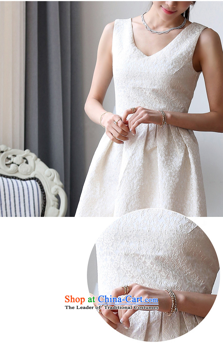Hao Kai spring and summer 2015 Korean sweet stamp V-neck in the Sau San bridesmaid dress dresses m White L picture, prices, brand platters! The elections are supplied in the national character of distribution, so action, buy now enjoy more preferential! As soon as possible.
