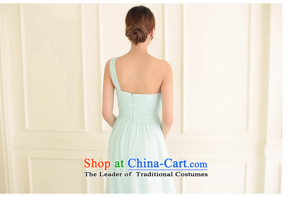 The sponsors of the 2015 New LAURELMARY, Korean simply decorated Beveled Shoulder Foutune of small A swing chiffon align to dress as figure light blue green custom size pictures, prices, brand platters! The elections are supplied in the national character of distribution, so action, buy now enjoy more preferential! As soon as possible.