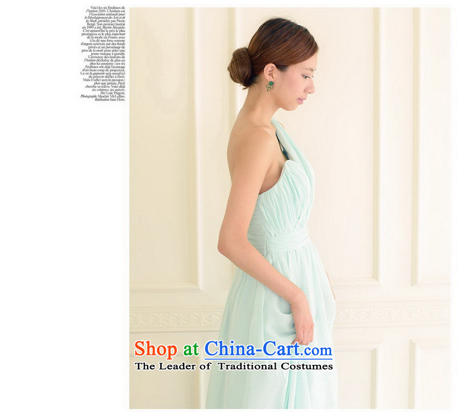 The sponsors of the 2015 New LAURELMARY, Korean simply decorated Beveled Shoulder Foutune of small A swing chiffon align to dress as figure light blue green custom size pictures, prices, brand platters! The elections are supplied in the national character of distribution, so action, buy now enjoy more preferential! As soon as possible.