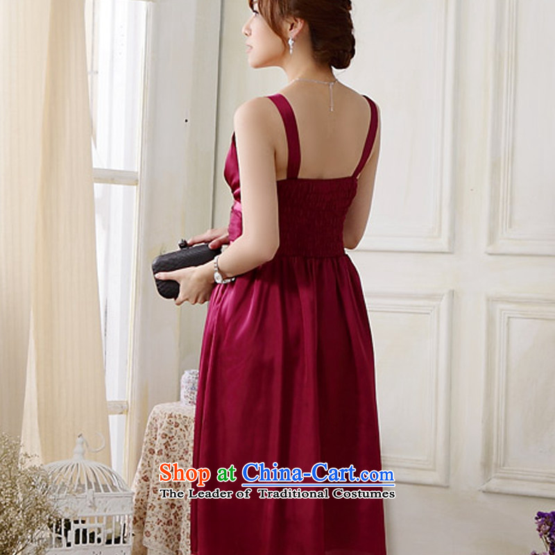 Hiv has been gathering packages in Europe Qi scoops evening dresses emulation in the large elegant silk skirt dress dresses 9808A-1  XXL, red HIV has been qi (aiyaqi) , , , shopping on the Internet