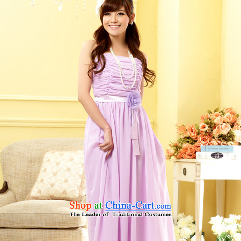 Hiv has stylish qi sister skirt bridesmaid flowers long version of the evening dresses chiffon larger dresses 9809A-1 purple are code F, HIV has been qi (aiyaqi) , , , shopping on the Internet