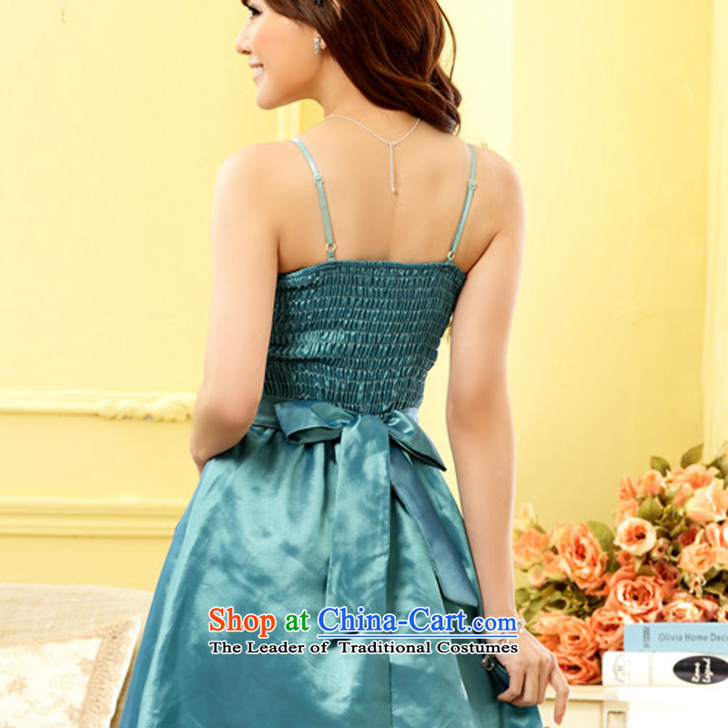 Hiv has been Qi Qi Ding Bare Metal Western spirit on the shoulder drill wedding dress large small dresses 9609B-1 green XL, HIV has been qi (aiyaqi) , , , shopping on the Internet