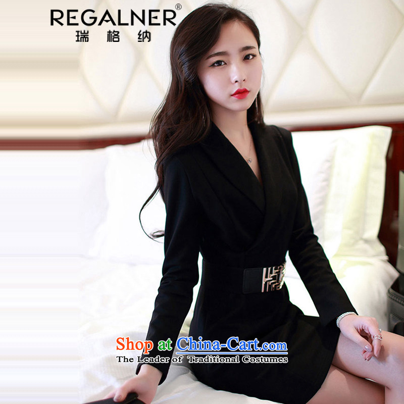 Rui, 2015 Fall/Winter Collections new sexy women nightclubs aristocratic appointments dress thick and long-sleeved package ladies wear women's sexy dresses red XL, Wagner (REGALNER rui) , , , shopping on the Internet