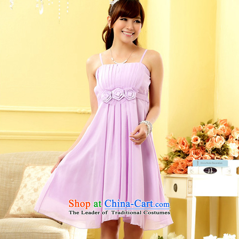 Hiv has stylish qi sister fine kidney strap dress skirt dresses 9805A-1 purple XL, HIV has been qi (aiyaqi) , , , shopping on the Internet