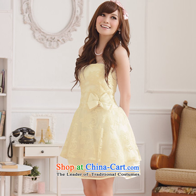 Hiv has been qi aristocratic stylish sister skirt Europe at the end of the root of burrs rust chest princess skirt bridesmaid dress annual small dress skirt (invisible) 9702A  XXL, champagne color has been qi (aiyaqi hiv) , , , shopping on the Internet