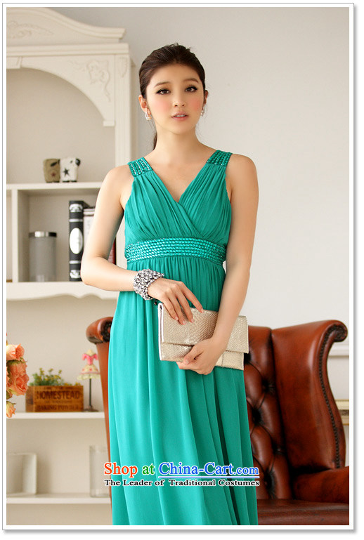 Hiv has been Qi Western Wind package manually reset Amaral Chest Graphic nail-ju High-end gown evening dresses dresses 9602A-1 GREEN XL Photo, prices, brand platters! The elections are supplied in the national character of distribution, so action, buy now enjoy more preferential! As soon as possible.