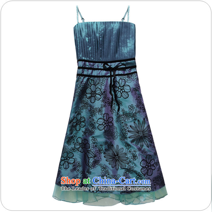 Hiv has good retro process value Qi lint-free flower thin waist straps dress dresses 9115A-1  XXXL green picture, prices, brand platters! The elections are supplied in the national character of distribution, so action, buy now enjoy more preferential! As soon as possible.