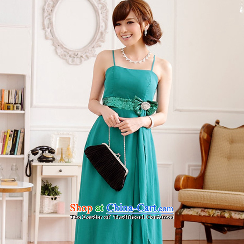 Hiv has been sounded pretty big western qi licensing on drill strap long version of the evening dresses dresses 9212A-1  XXXL, green HIV has been qi (aiyaqi) , , , shopping on the Internet