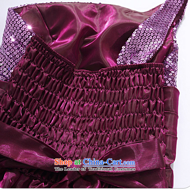 Hiv has been qi superior stylish shoulder on the stack of the tabs to spend long version of the evening dresses dresses 9202A-1 purple are already HIV code, qi (aiyaqi) , , , shopping on the Internet