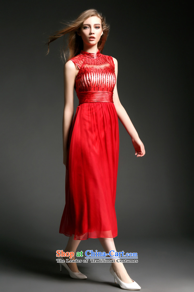Caynova chiffon dresses 2015 new western style and sexy embroidery on chip Sau San long gown red S picture, prices, brand platters! The elections are supplied in the national character of distribution, so action, buy now enjoy more preferential! As soon as possible.