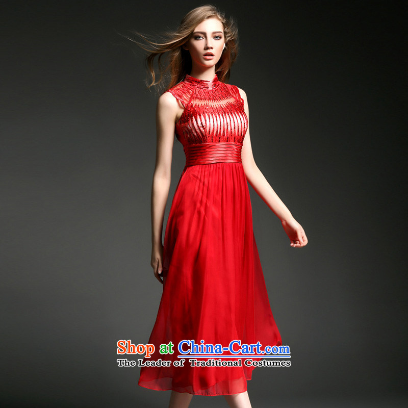 Caynova chiffon dresses 2015 new western style and sexy embroidery on chip Sau San long gown red s,caynova,,, shopping on the Internet