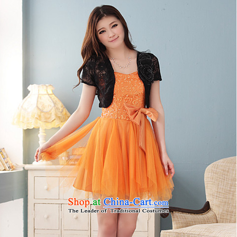 Hiv has been obsessed with Barbie characteristics of qi ironing flowers without under the rule of the chest dress dresses 9102A-1 orange XL, HIV has been qi (aiyaqi) , , , shopping on the Internet